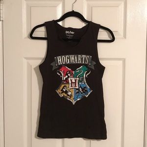 Harry Potter Hogwarts Black Tank Top